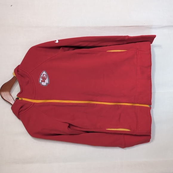 Nike NFL Kansas City Chiefs Asymmetrical Zip Hooded Sweatshirt Size Small - Picture 1 of 7